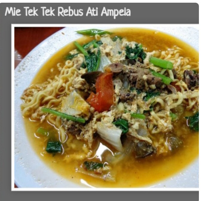 Mie Tek Tek Goreng Ati Ampela