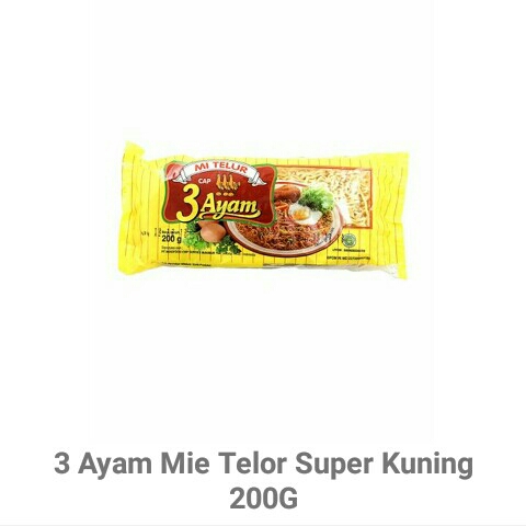 Mie Telor Super Kuning 3 Ayam 200gr