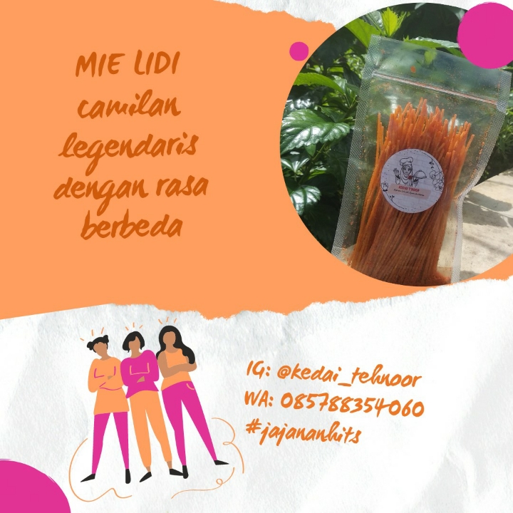 Mie lidi  tiga rasa