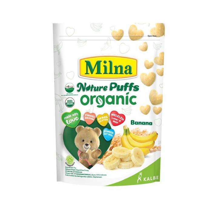Milna Nature Puff Organic Banana 15 - Sereal