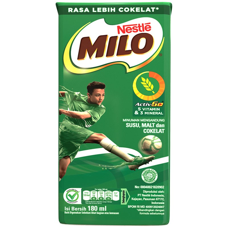 Milo Healthy Drink Uht Activ-Go 180M