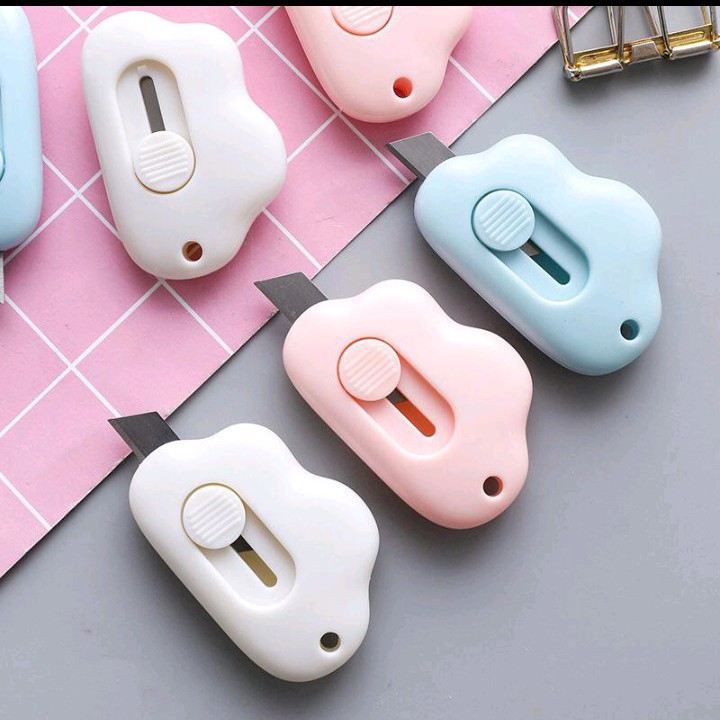 Mini Cutter Cloud Shape Cutter Kecil for School and Art Safety Cutter 