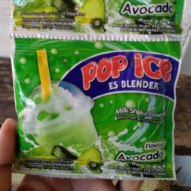 Minuman Pop Ice Rasa Alpukat Topping Boba 2