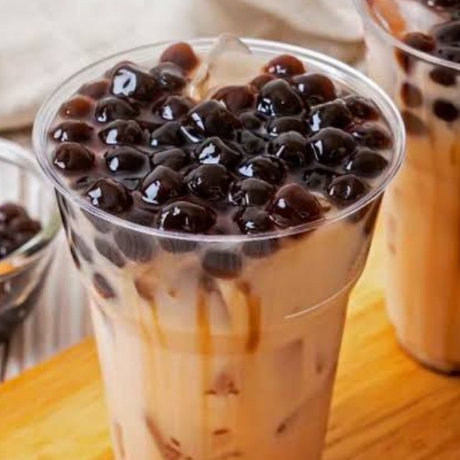 Minuman Pop Ice Rasa Mangga Topping Boba