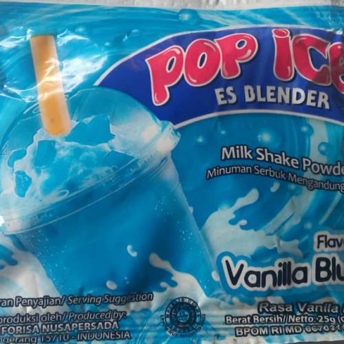 Minuman Pop Ice Rasa Vaniila Blue Topping Boba 2