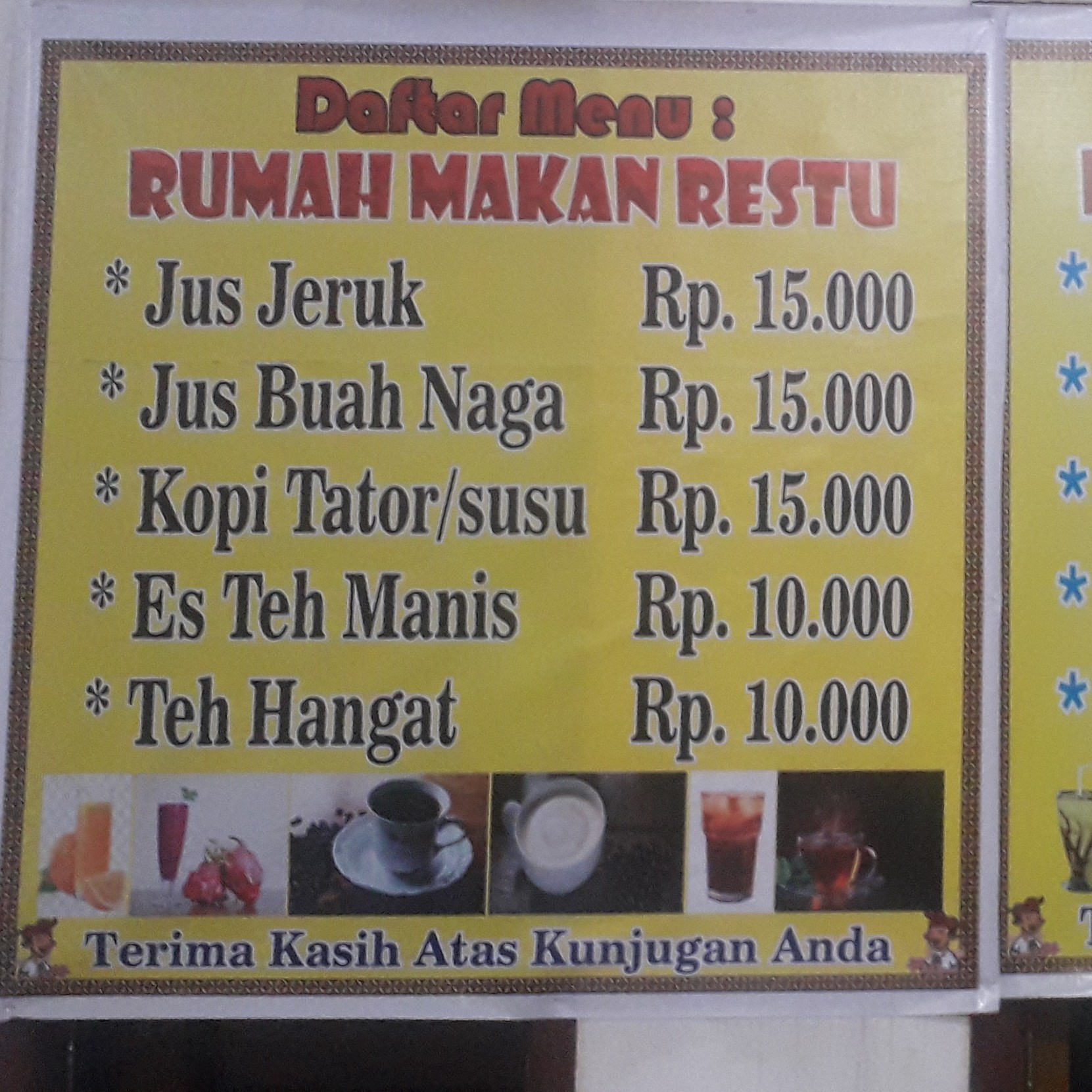 Minuman Yang Tersedia