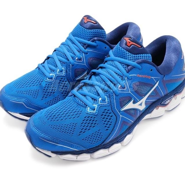 Mizuno Jogging Wave Sky 2 Sepatu Lari Unisex - Biru 3