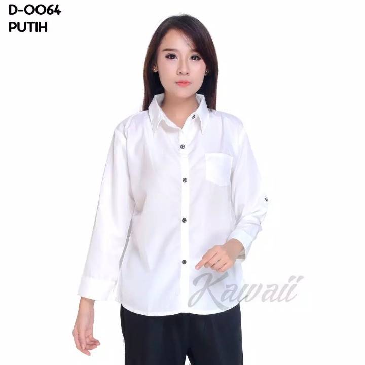 Monellina Fashion Baju Blouse Kerja Polos XXXL Jumbo Murah 5