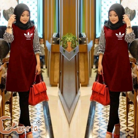 Mosy Adidas Bordir Maroon