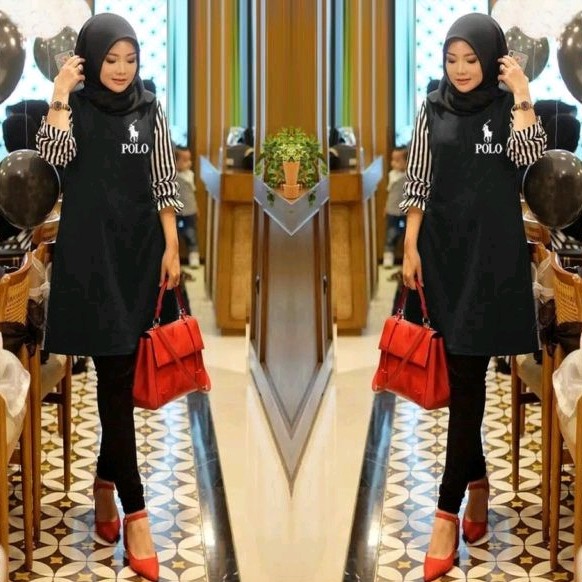 Mosy Bordir Polo Black