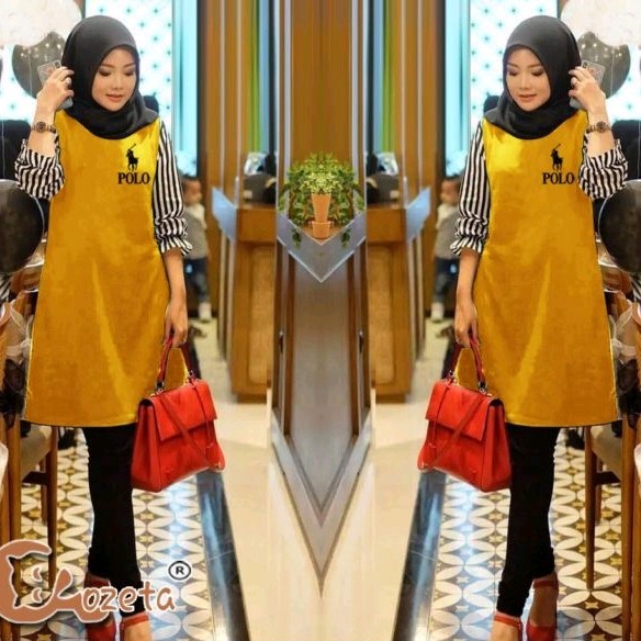 Mosy Bordir Polo Mustard