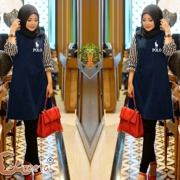 Mosy Bordir Polo Navy