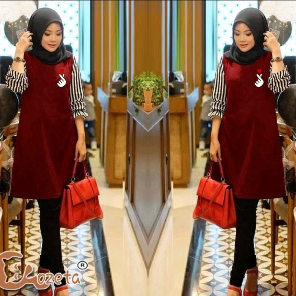 Mosy Bordir Saranghae Maroon