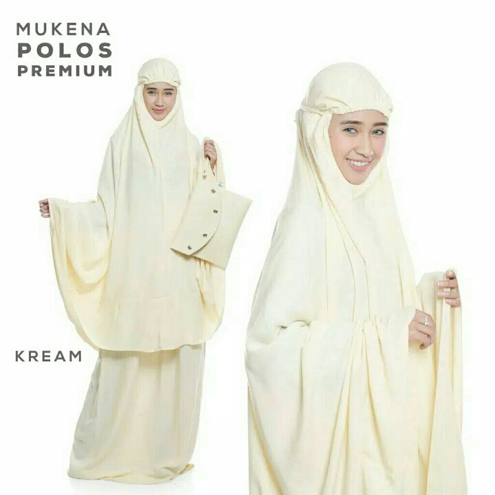 Mukena Bali Polos Premium Cream