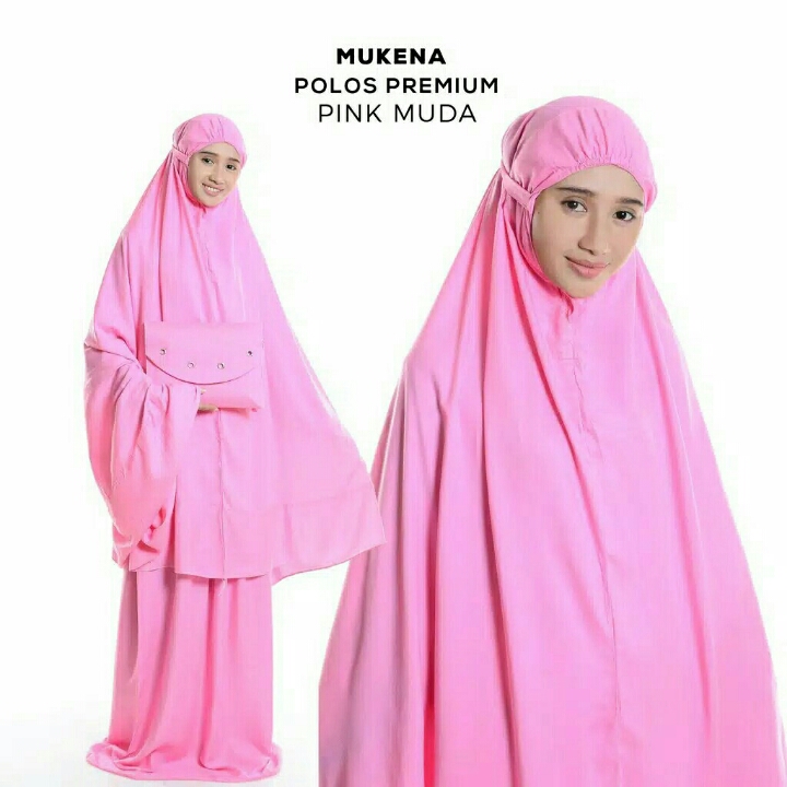 Mukena Bali Polos Premium Soft Pink