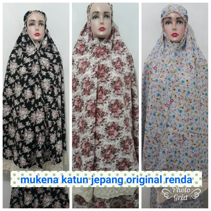 Mukena Katun Jepang Ori