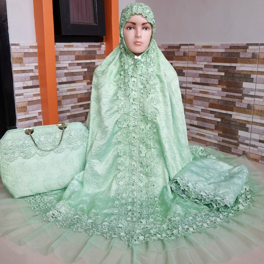 Mukena Sutra Paris Tas Behel