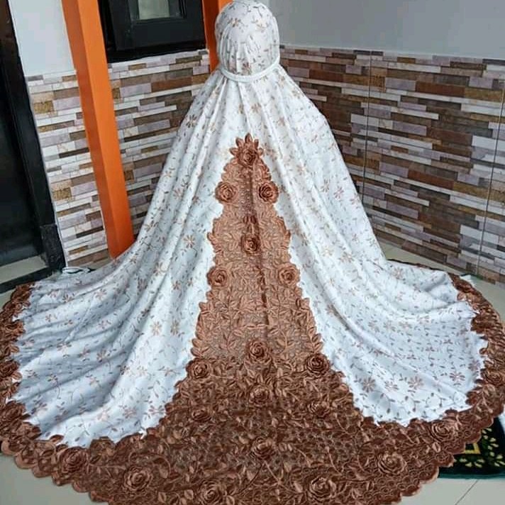 Mukena Sutera Mawar Timbul