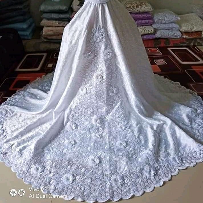 Mukena Sutera Mawar Timbul 2