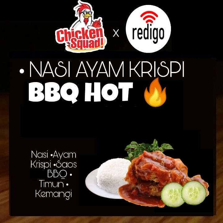 NASI AYAM KRISPI BBQ HOT