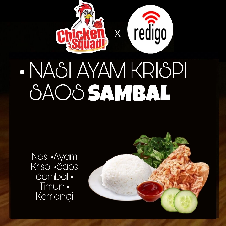 NASI AYAM KRISPI SAOS SAMBAL