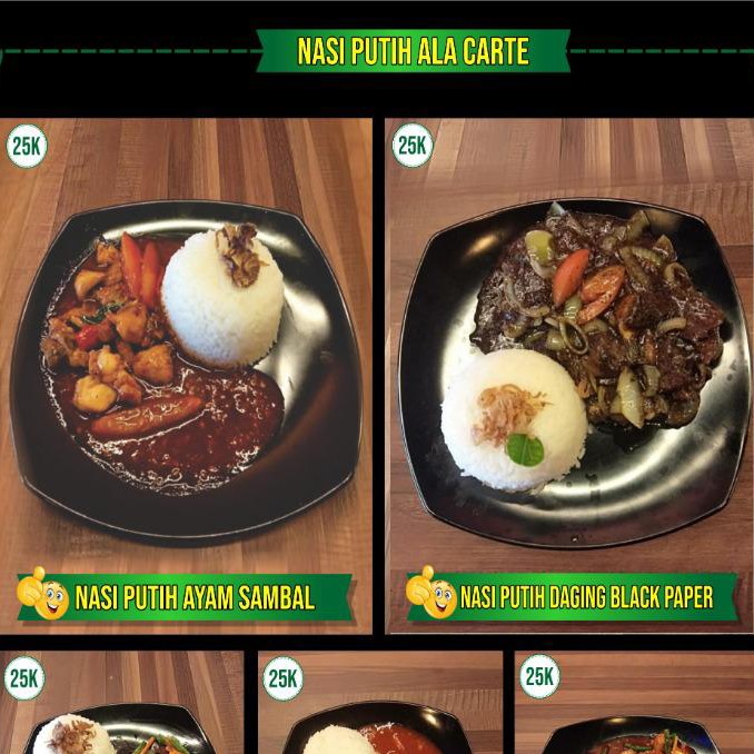 VARIAN NASI PUTIH ALA CARTE