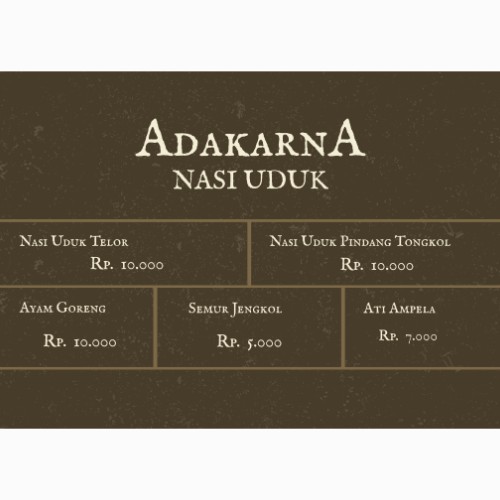 NASI UDUK ADAKARNA