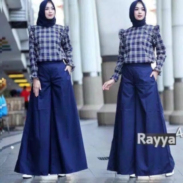 NAVY - Setelan Kerja 3 In 1 Rayya4 Set Kulot