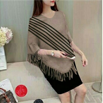 NEA PONCHO STRIPE COKSU