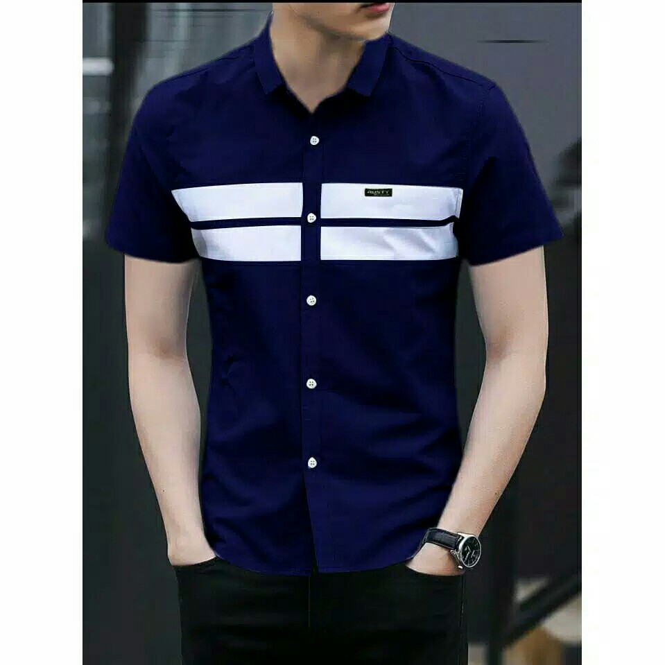 NEW KEMEJA RUSTY M-L-XL 6 WARANAKEMEJA LENGAN PENDEK 3