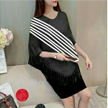 NEW PONCHO STRIPE