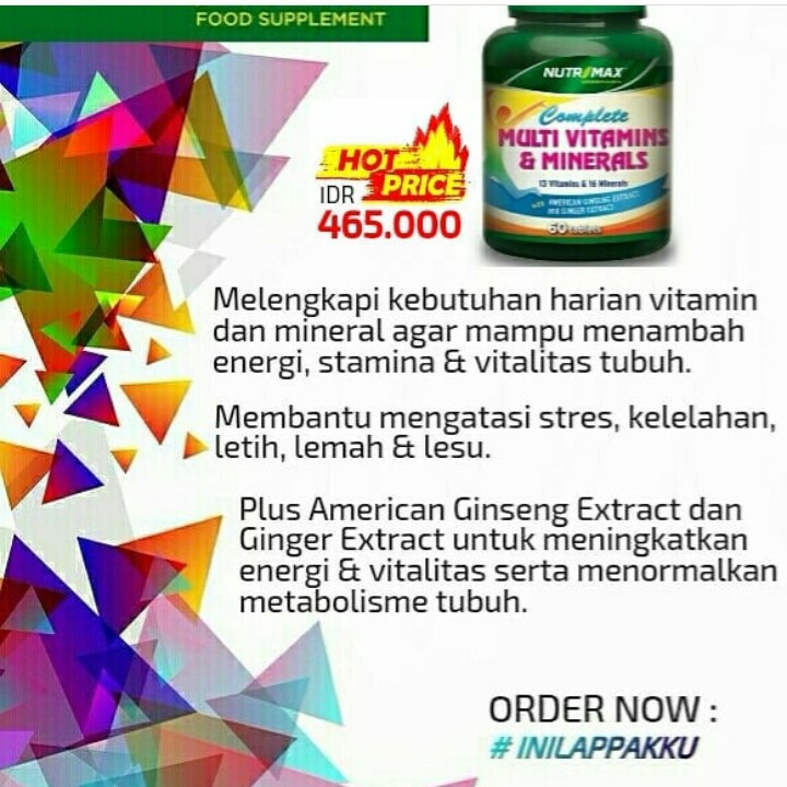 NUTRIMAX - MULTIVITAMIN DAN MINERALS