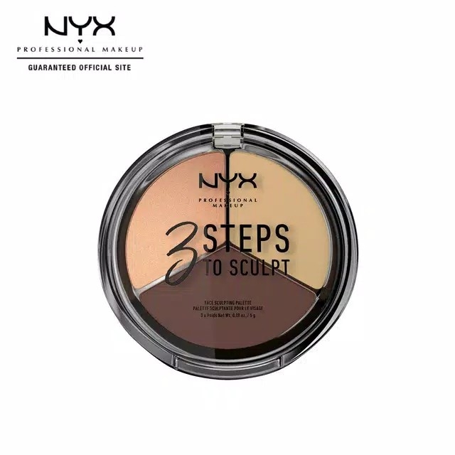 NYX Professional Make Up 3 Steps to Sculpt Face Sculpting Palette