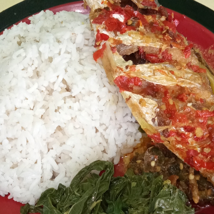 Nasi  Ikan Balado Sayur