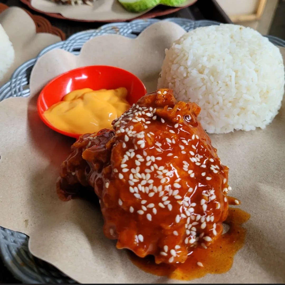 Nasi Ayam BBQ With Saos Keju