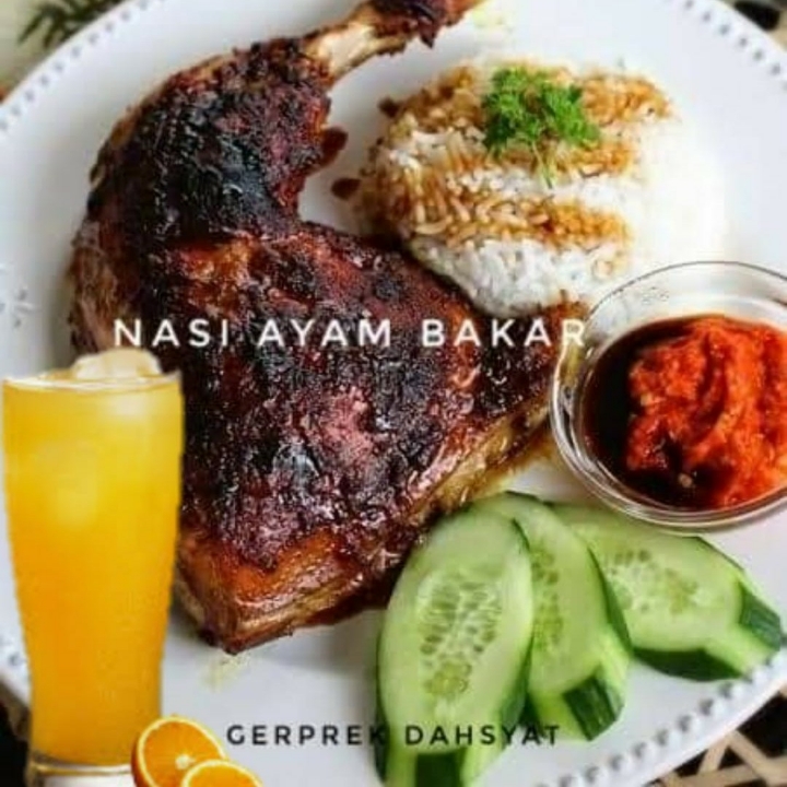 Nasi Ayam Bakar Plus Es Jeruk