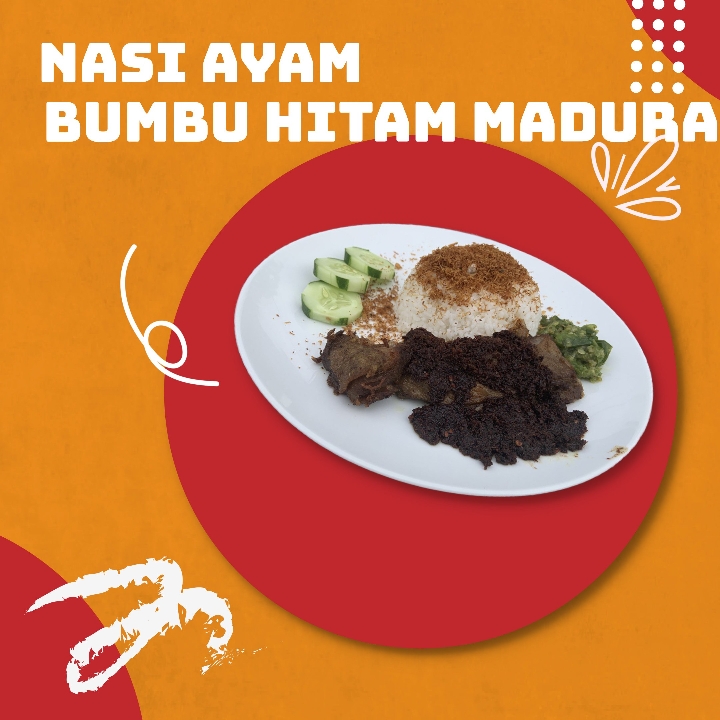 Nasi Ayam Bumbu Hitam Madura 