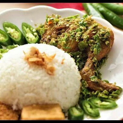 Nasi Ayam Cabe Hijau