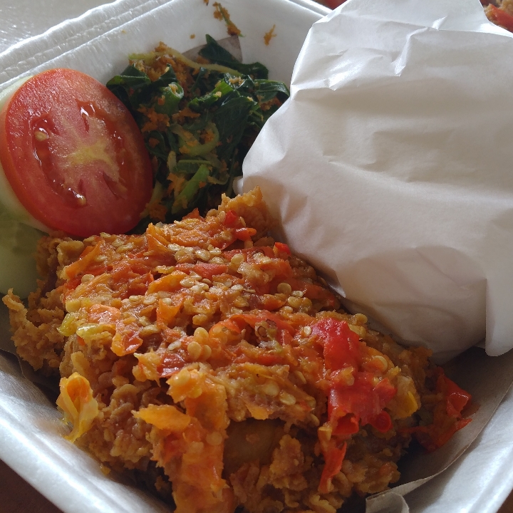 Nasi Ayam Geprek Dada Atau Paha Atas