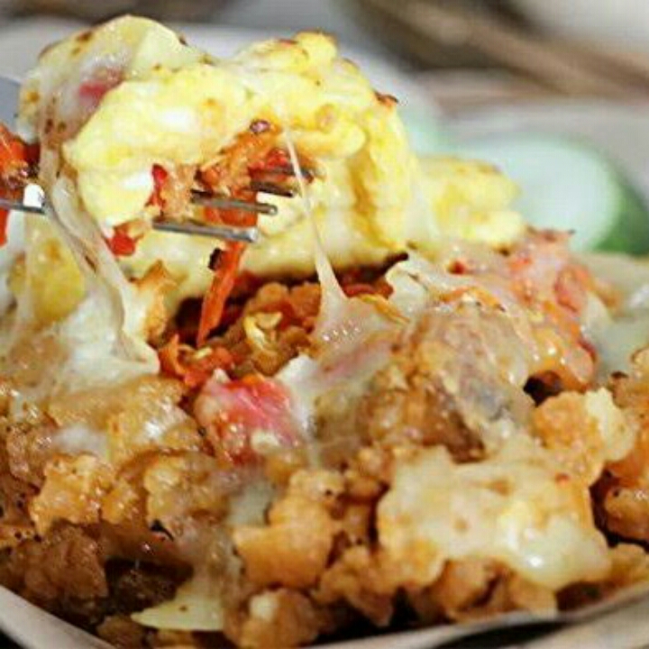 Nasi Ayam Geprek Krispi Keju Sambel Geprek