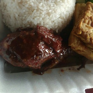 Nasi Ayam Kampung Bakar plus Lemon Tea