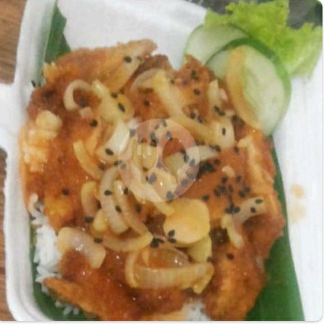 Nasi Ayam Katsu Saus Asam Manis