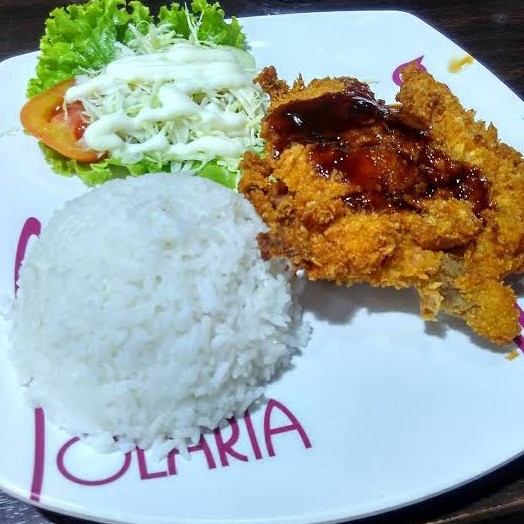 Nasi Ayam Katsu Teriyaki Saos