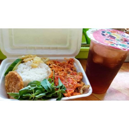 Nasi Ayam Korek Paket Es Teh