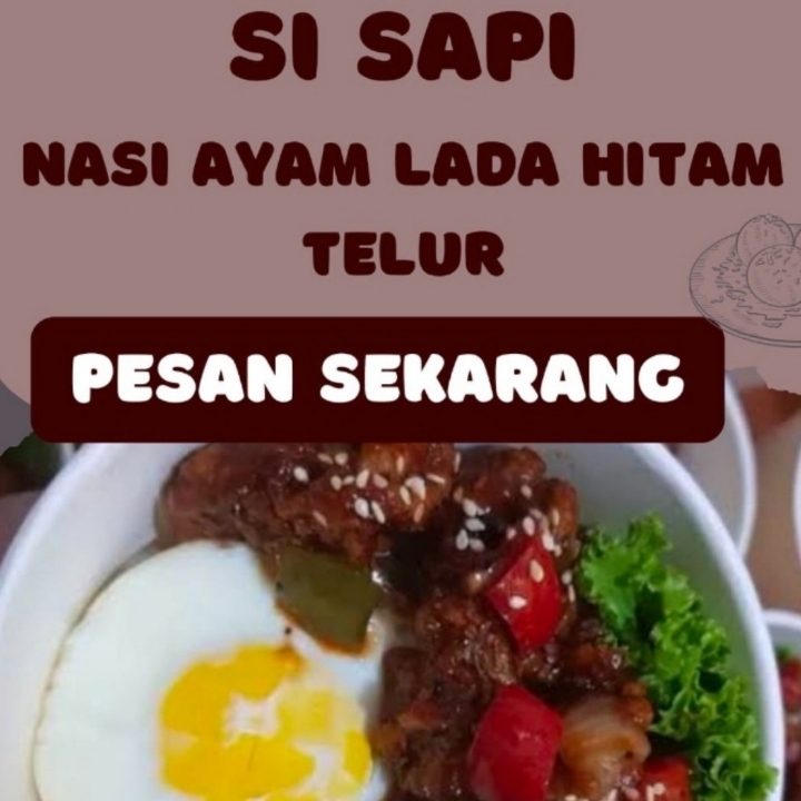 Nasi Ayam Lada Hitam Telur