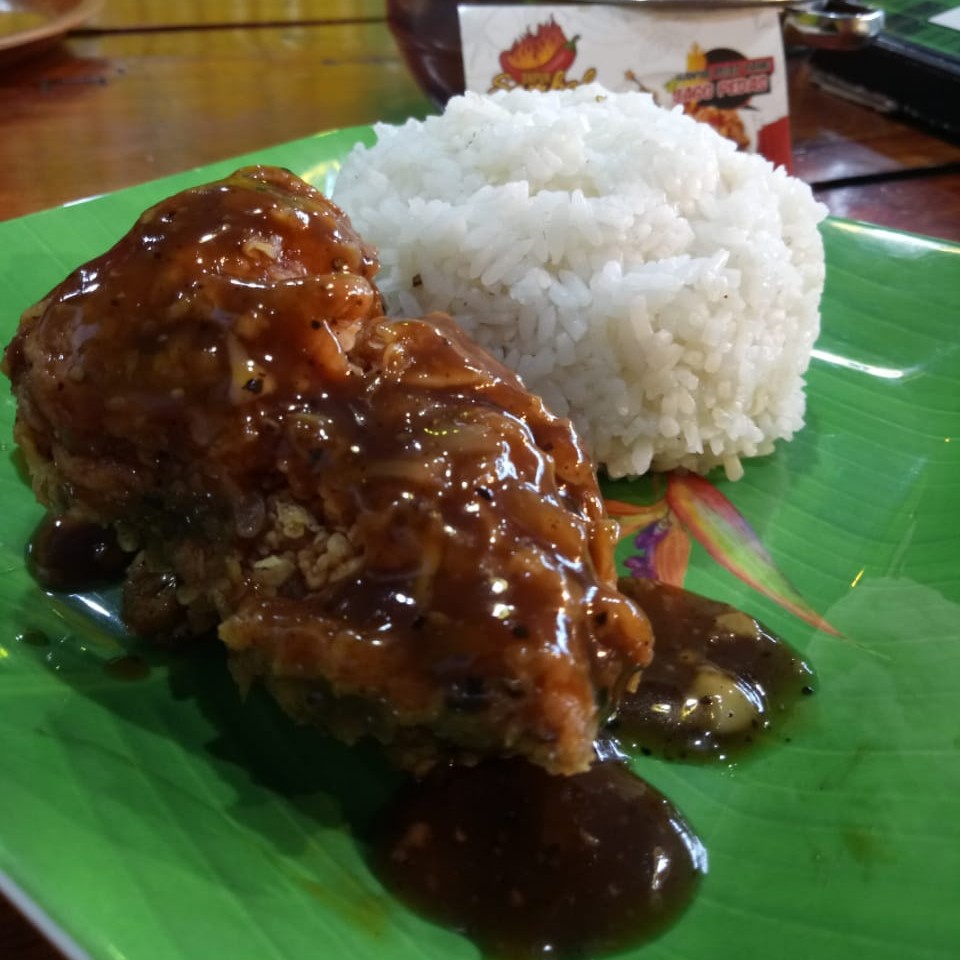 Nasi Ayam Saus Lada