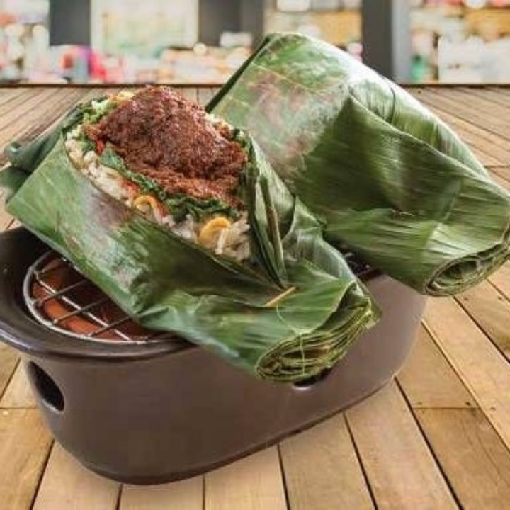 Nasi Bakar Rendang
