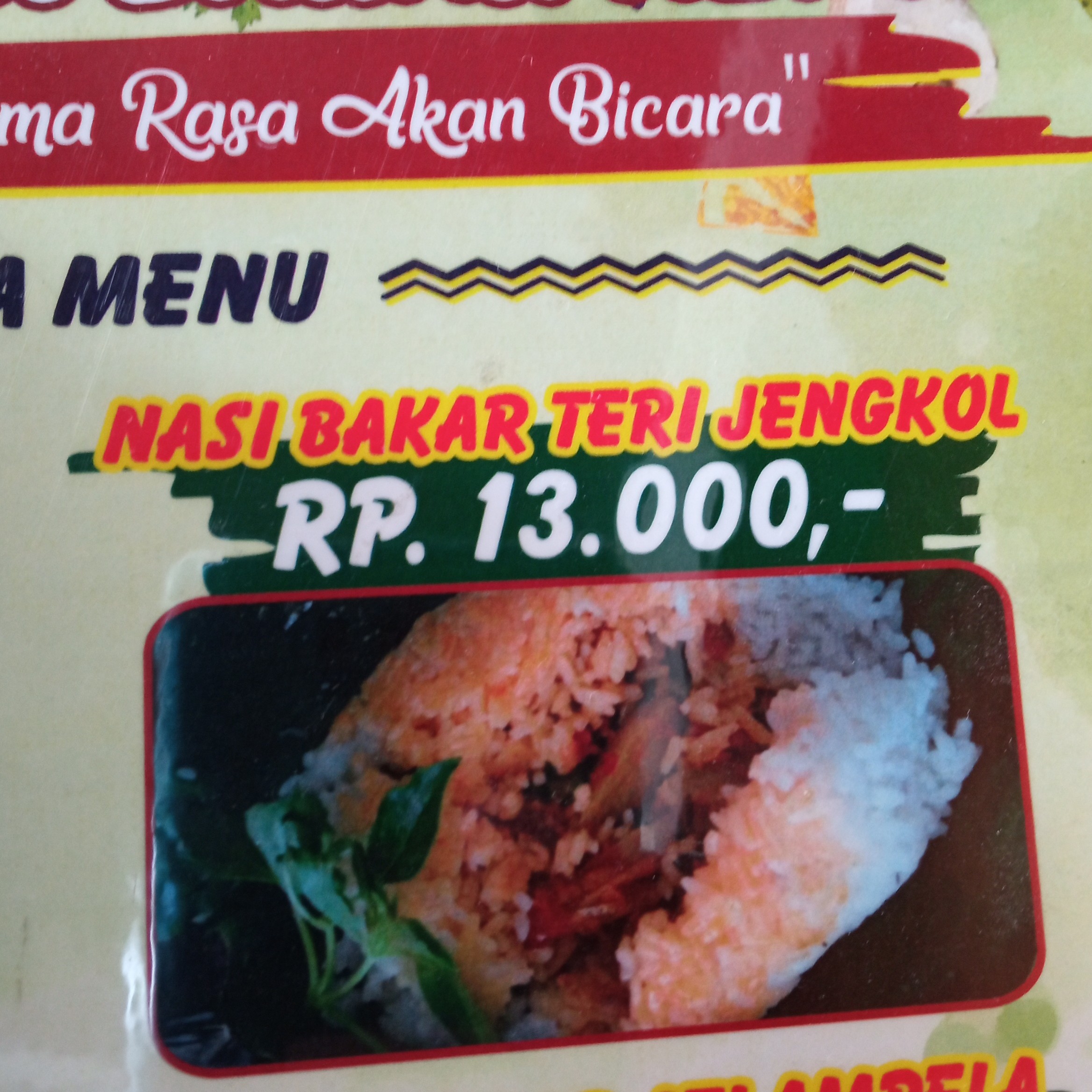 Nasi Bakar Teri Jengkol