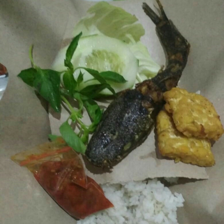 Nasi Bungkus Pecel Lele 