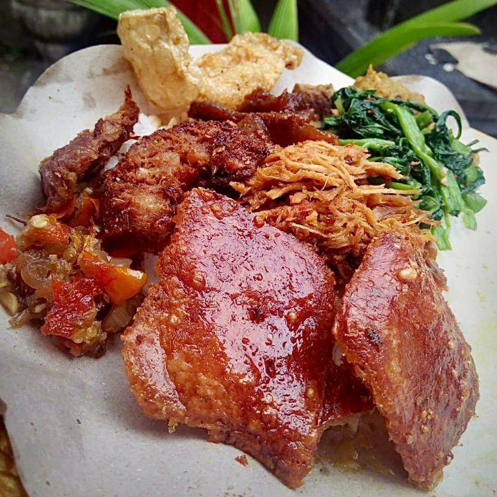 Nasi Campur Babi Kulit Double